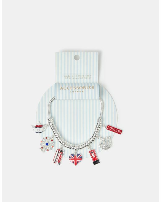 Accessorize White London Charm Bracelet