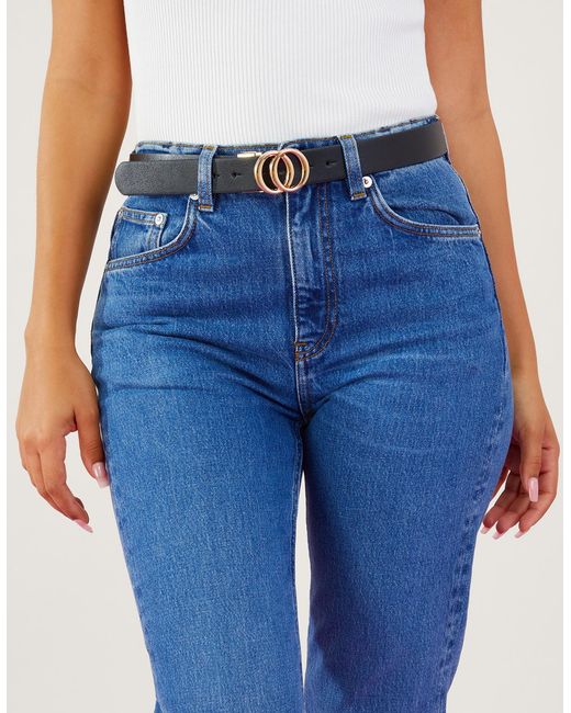 Accessorize Natural Reversible Belt Multi