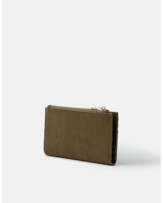 Accessorize Brown Faux Suede Buckle Purse