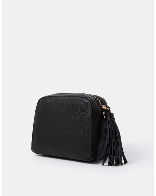 Accessorize Red Tassel Leather Crossbody Bag