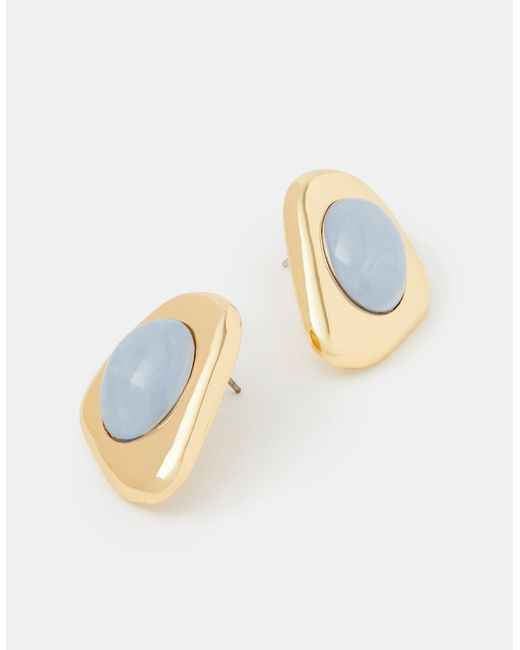 Accessorize White Organic Statement Stud Earrings