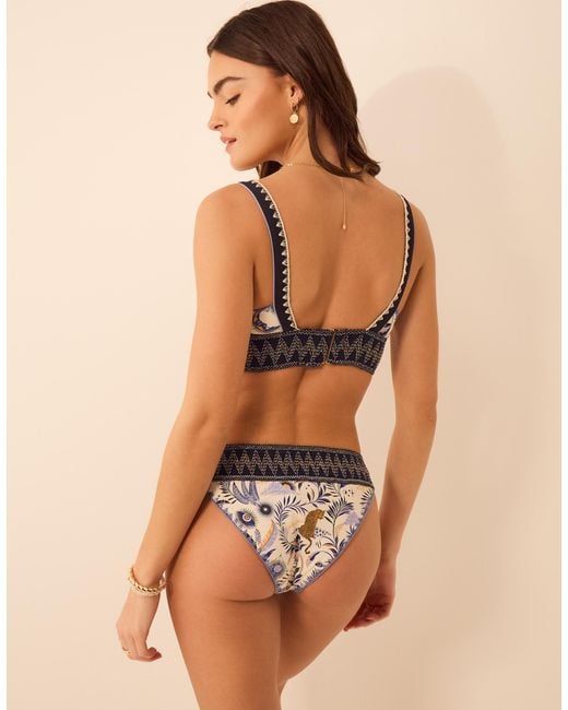 Accessorize Brown Celestial Print Band Bikini Bottoms