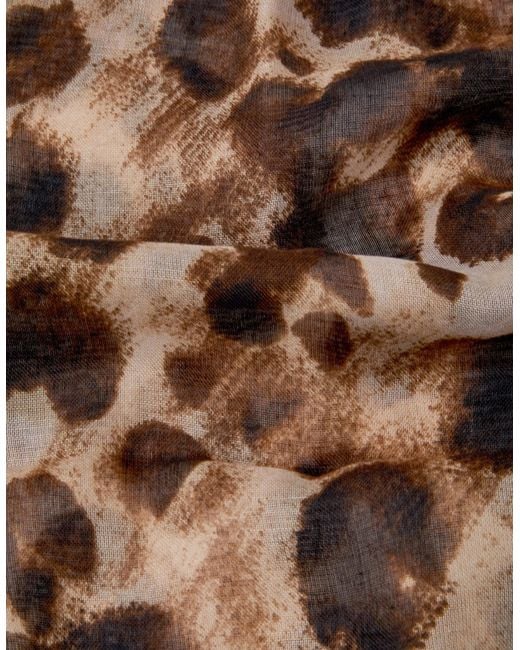 Accessorize Red Lightweight Leopard Print Scarf