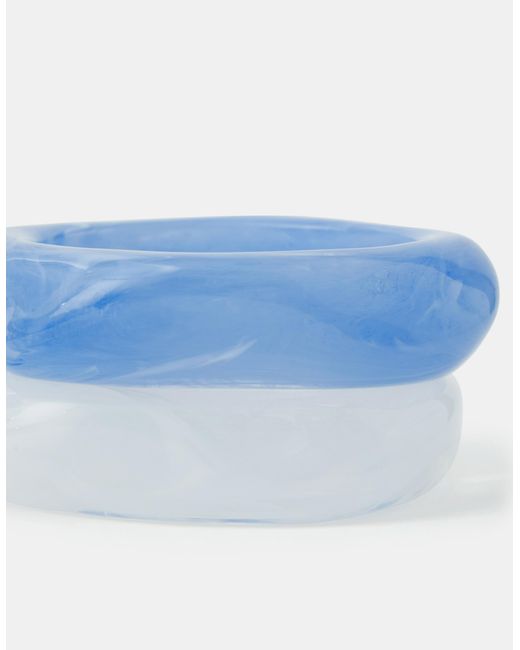 Accessorize Blue 2-Pack Resin Bangles