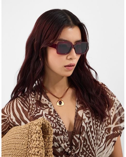 Accessorize White Square Sunglasses