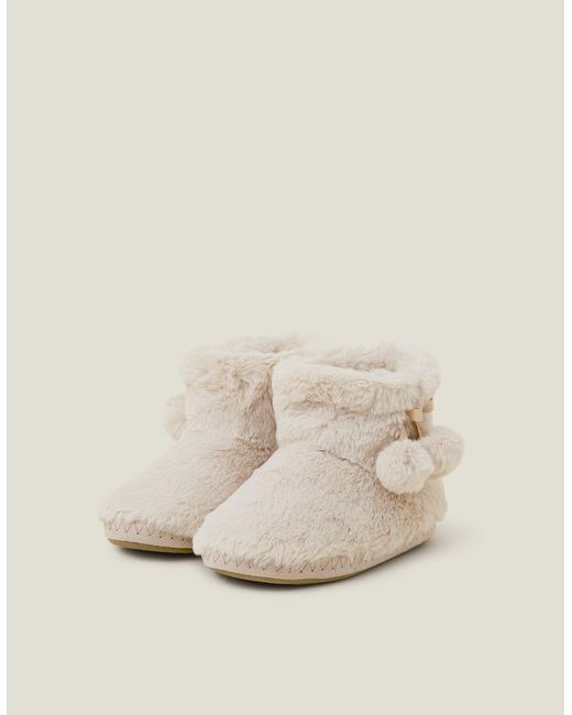 Accessorize Natural Super Soft Slipper Boots