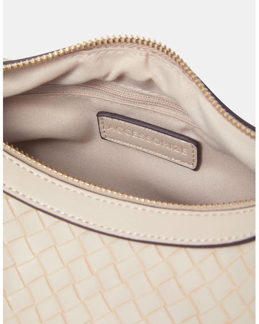 Accessorize Natural Woven Handheld Bag