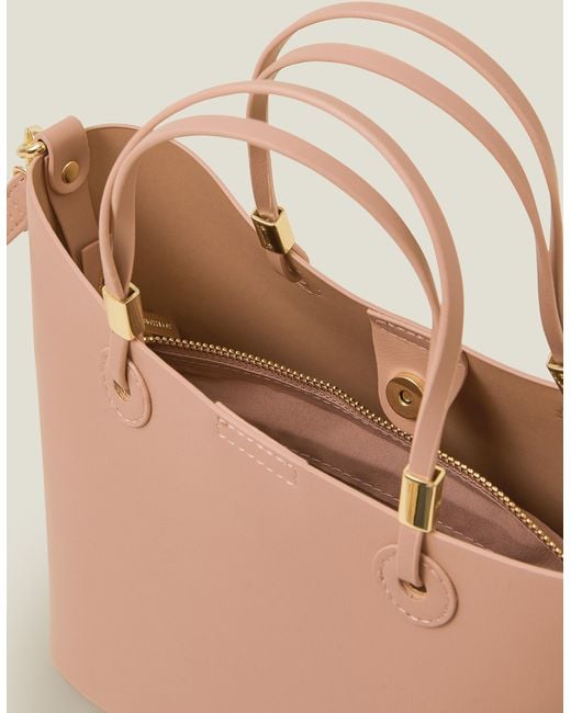 Accessorize Natural Smooth Faux Leather Handbag