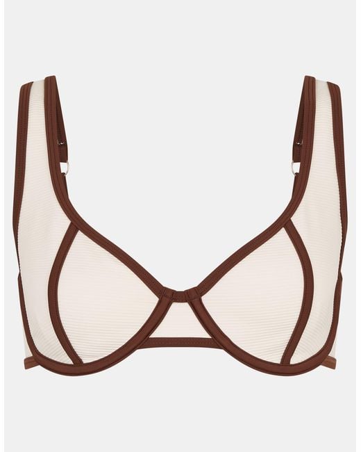 Accessorize Natural Contrast Underwire Bikini Top