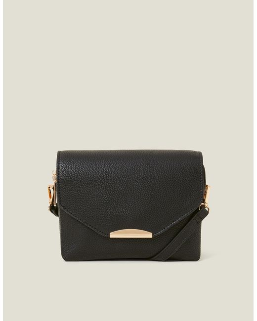 Accessorize Double Zip Cross-body Bag Black