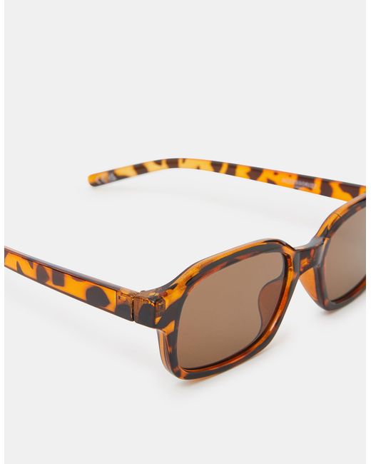 Accessorize Natural Mini Crystal Tortoiseshell Square Sunglasses