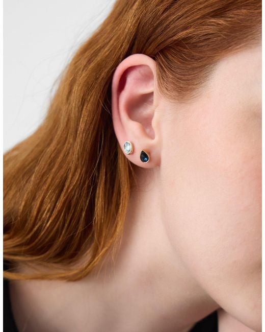 Accessorize Brown 5-Pack Gemstone Stud Earrings