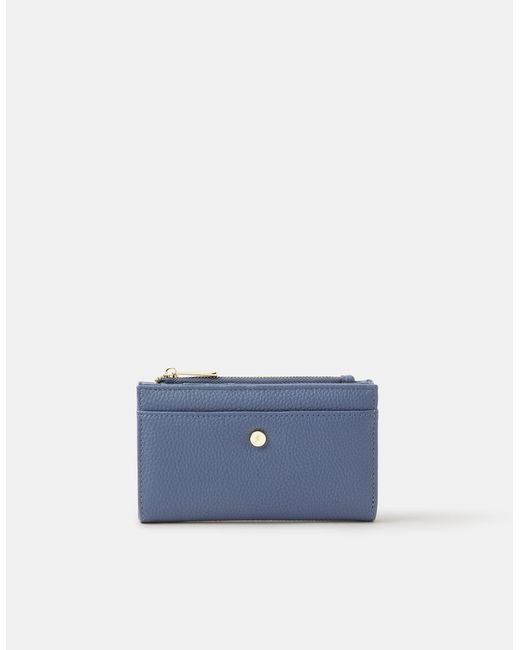 Accessorize Blue Plain Bi-Fold Purse
