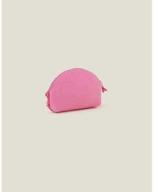 Accessorize Women's Pink Hand-beaded Tassel Purse