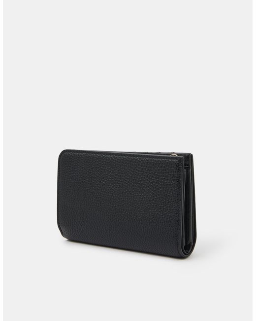 Accessorize Black Faux Leather Zip Purse