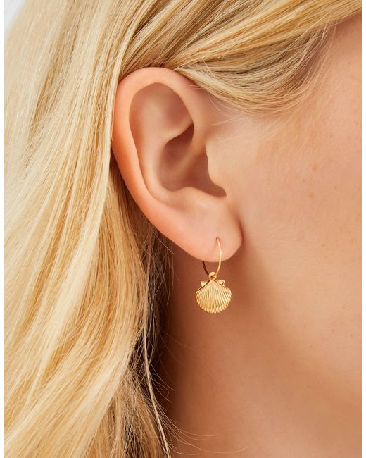 Accessorize White 3-Pack Sea Charm Hoop Earrings