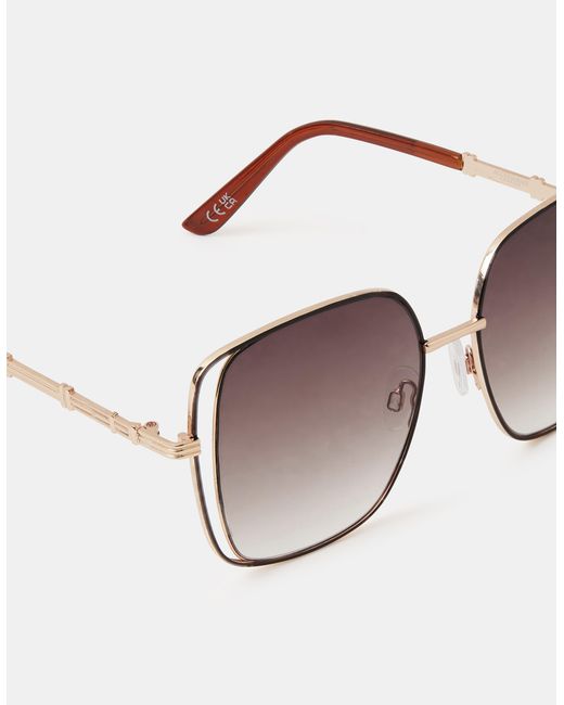 Accessorize Multicolor Large Cut Out Square Sunglasses
