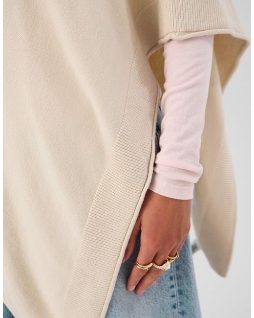 Accessorize White Knit Poncho