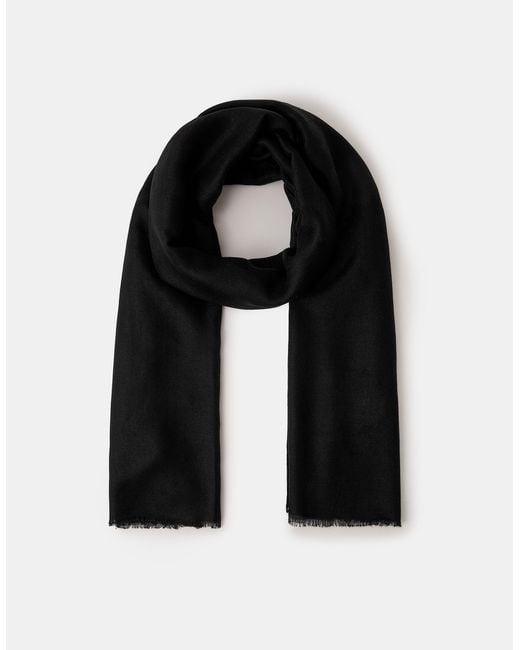 Accessorize Black Lightweight Plain Scarf