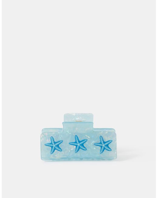 Accessorize Blue Iridescent Starfish Claw Clip