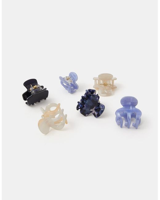 Accessorize White 6-Pack Mini Claw Clips