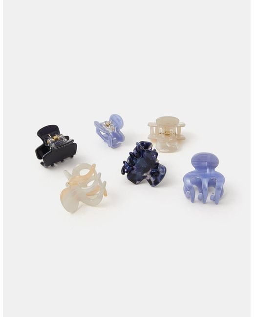 Accessorize White 6-Pack Mini Claw Clips