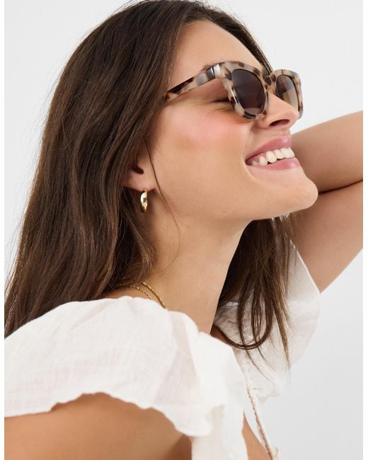 Accessorize White Tort Wayfarer Sunglasses