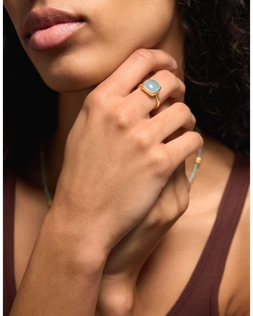 Accessorize Brown 14Ct-Plated Quartz Adjustable Ring