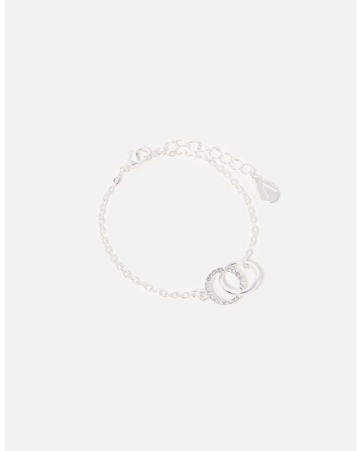 Accessorize Blue Linked Circle Bracelet