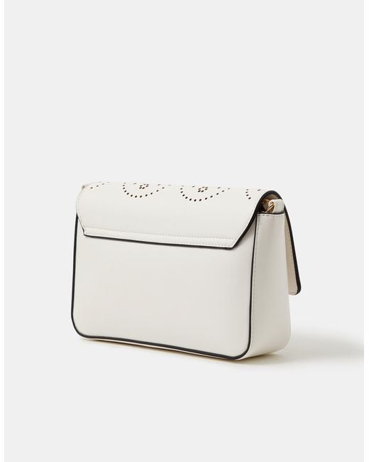 Accessorize White Laser Cut Crossbody Bag