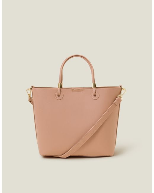 Accessorize Natural Smooth Faux Leather Handbag