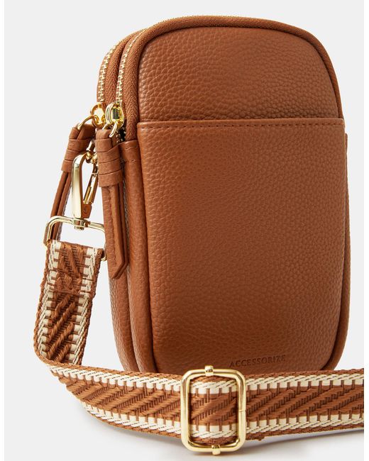 Accessorize Pink Double Pouch Phone Bag