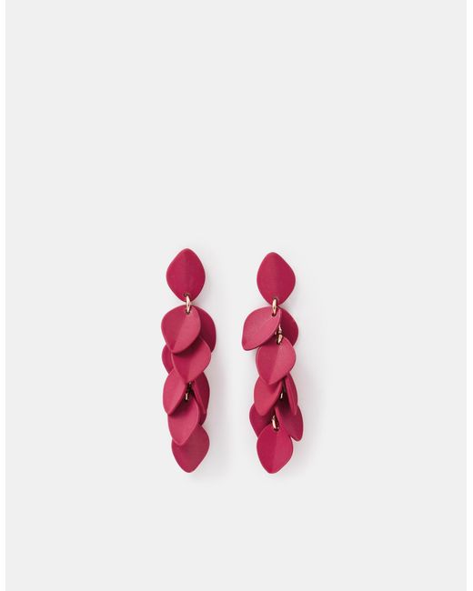 Accessorize Brown Leaf Drop Earrings