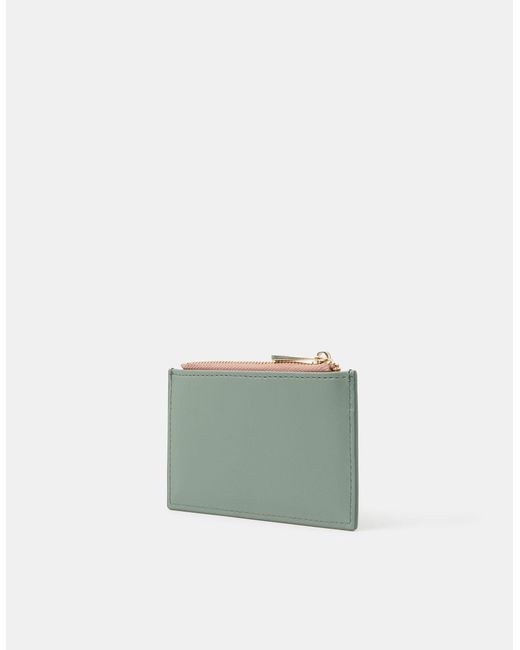 Accessorize Green Colourblock Card Holder