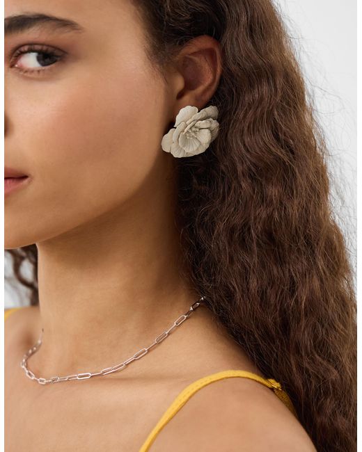 Accessorize Metallic Flower Stud Earrings