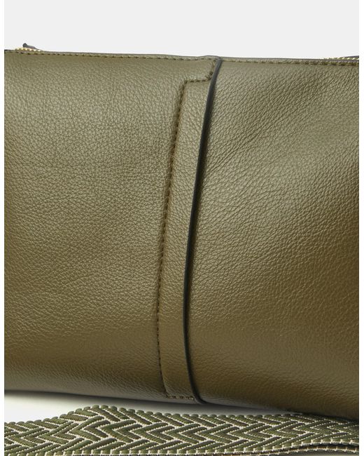 Accessorize Green Webbing Strap Crossbody Bag