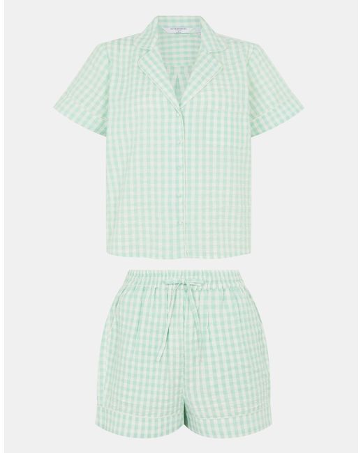 Accessorize Green Gingham Short Pyjamas Set