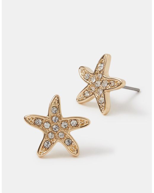 Accessorize White Starfish Stud Earrings