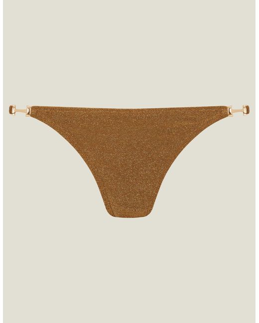 Accessorize Natural Shimmer Bikini Bottoms