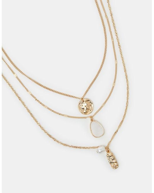 Accessorize White 3-Pack Molten Pendant Necklaces