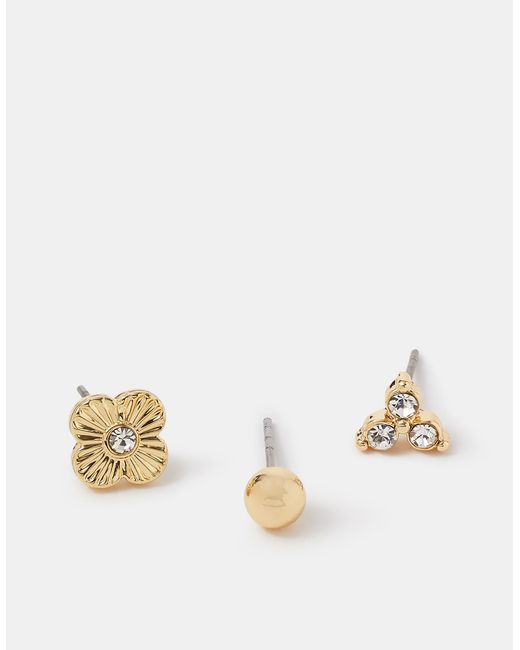 Accessorize Brown 3-Pack Clove Stud Earrings