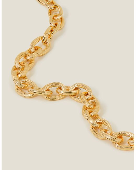 Accessorize Metallic Women's 14ct Gold-plated Chunky Curb Chain Bracelet