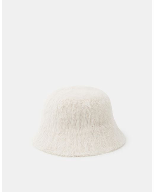 Accessorize Natural Super-Soft Nylon Fluffy Bucket Hat