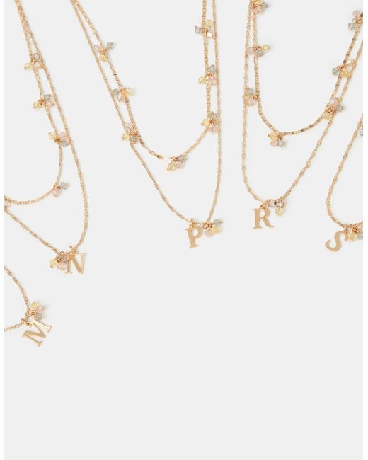 Accessorize White 2-Pack Initial Cluster Pendant Necklaces