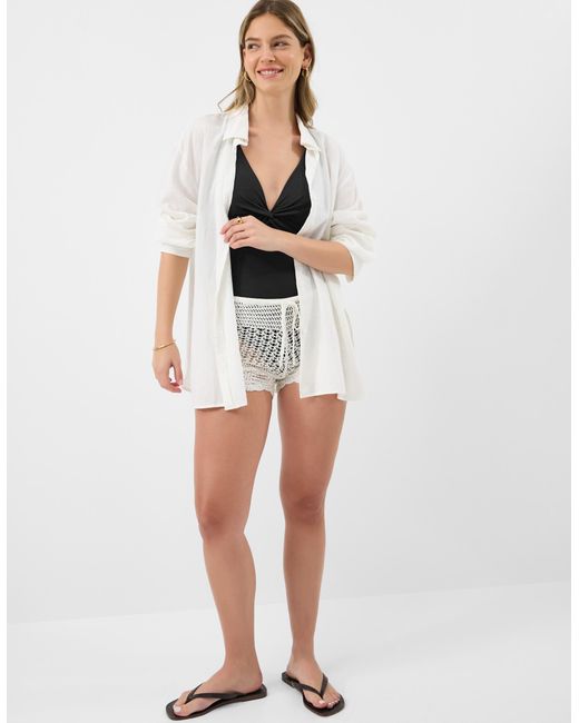 Accessorize Black Knot Front Shaping Swimsuit