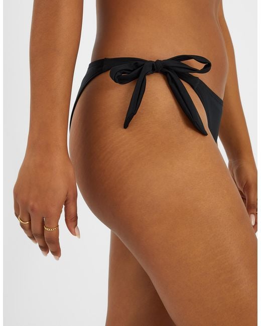 Accessorize Black Bunny Side Tie Bikini Bottoms