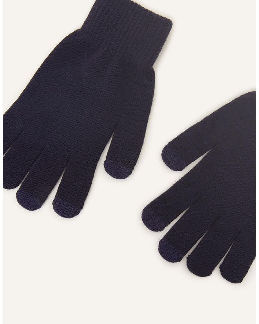 Accessorize Blue Super Stretch Touch Screen Gloves