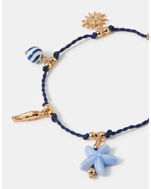 Accessorize Pink Charm Twisted Thread Anklet
