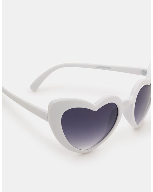 Accessorize Blue Heart Cat Eye Sunglasses
