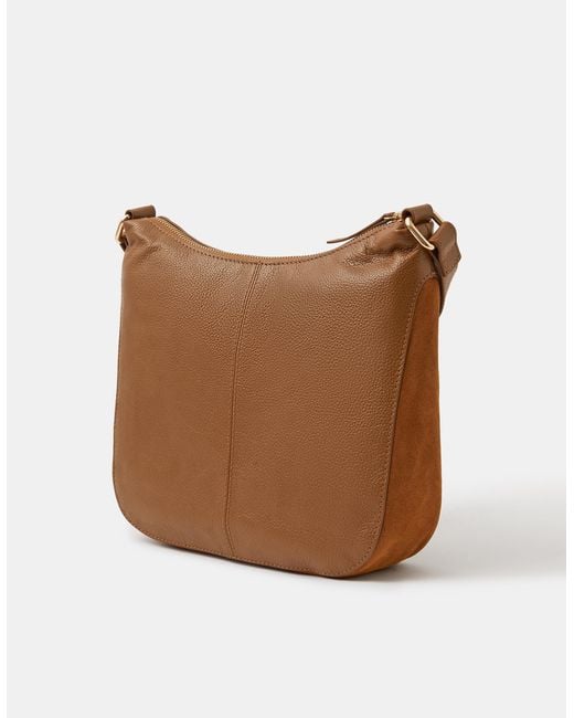 Accessorize Blue Leather Messenger Crossbody Bag